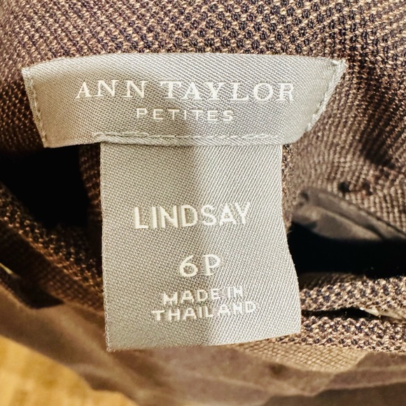 Ann Taylor Lindsay Women’s  Chocolate Brown Dress Pants with Zipper Detail - Picture 2 of 4